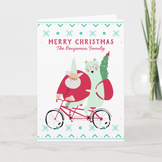 Leuke Kerstman Prettig Kerstmis Humoristische Op M Feestdagen Kaart (Voorkant)