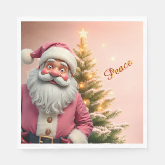 Leuke Kerstman Vakantie Thema Servet