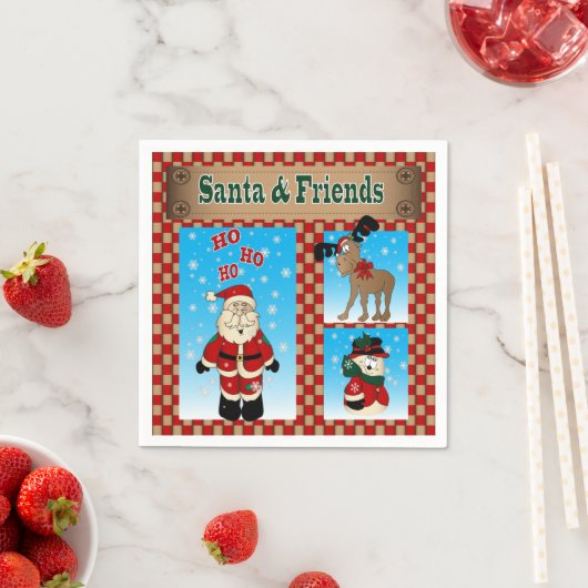 Leuke Kerstman & Vrienden Servet (Insitu)