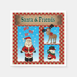 Leuke Kerstman & Vrienden Servet