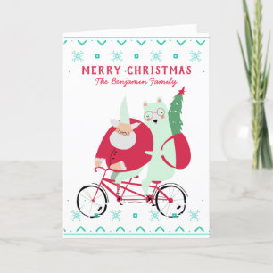 Leuke Kerstman Vrolijk Kerstmis Humoristische Maat Feestdagen Kaart