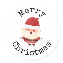 Leuke Kerstman Zalig Kerstmis stickers