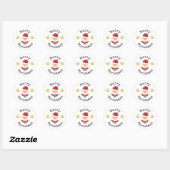 Leuke Kerstman Zalig Kerstmis stickers (Vel)