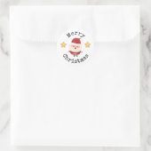 Leuke Kerstman Zalig Kerstmis stickers (Tas)