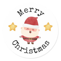 Leuke Kerstman Zalig Kerstmis stickers
