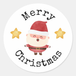 Leuke Kerstman Zalig Kerstmis stickers