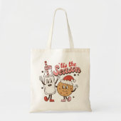 Leuke kerstmelk en koekje tote bag (Voorkant)