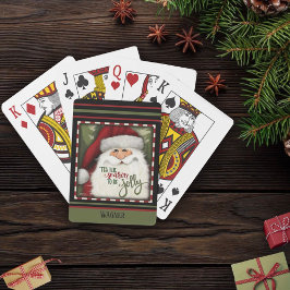 Leuke Kerstmis Feestelijke Rode Groene Inspirativi Pokerkaarten