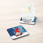 Leuke Kerstmis Kerstman Sneeuw Sterren Bier Onderzetter (Rechterzijde)