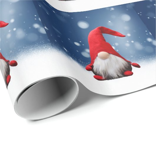 Leuke Kerstmis Kerstman Sneeuw Sterren Cadeaupapier (Rol Hoek)