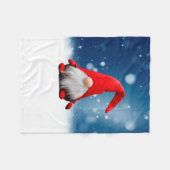 Leuke Kerstmis Kerstman Sneeuw Sterren Fleece Deken (Voorkant (Horizontaal))