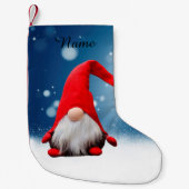 Leuke Kerstmis Kerstman Sneeuw Sterren Kleine Kerstsok (Voorkant)