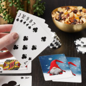 Leuke Kerstmis Kerstman Sneeuw Sterren Pokerkaarten (Insitu)