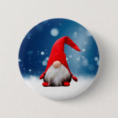 Leuke Kerstmis Kerstman Sneeuw Sterren Ronde Button 5,7 Cm (Voorkant)