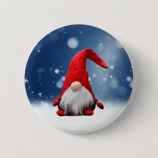 Leuke Kerstmis Kerstman Sneeuw Sterren Ronde Button 5,7 Cm (Voorkant)