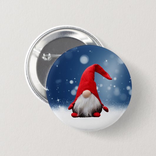 Leuke Kerstmis Kerstman Sneeuw Sterren Ronde Button 5,7 Cm (Voorkant /achterkant)
