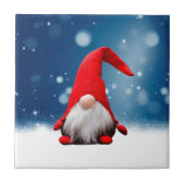 Leuke Kerstmis Kerstman Sneeuw Sterren Tegeltje (Voorkant)