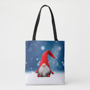 Leuke Kerstmis Kerstman Sneeuw Sterren Tote Bag