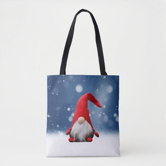 Leuke Kerstmis Kerstman Sneeuw Sterren Tote Bag (Voorkant)