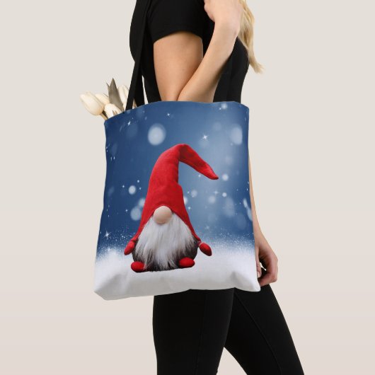 Leuke Kerstmis Kerstman Sneeuw Sterren Tote Bag (Dichtbij)