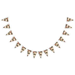 Leuke Kerstmis Poinsettia Splendor Vakantie Vlaggetjes