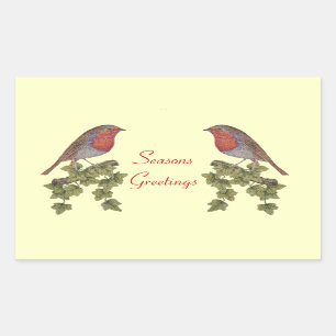 Leuke Kerstmis Robin en de illustratie van Rechthoekige Sticker