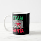 Leuke Kerstmis Santa Ice Hockey Goaltender Goalie  Koffiemok (Links)
