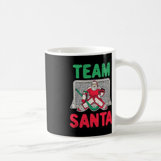 Leuke Kerstmis Santa Ice Hockey Goaltender Goalie  Koffiemok (Rechts)
