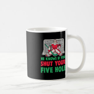 Leuke Kerstmis Santa Ice Hockey Goaltender Goalie Koffiemok