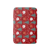 Leuke Kerstmis Santa Reindeer | Kerst Feestdagen Badmat (Voorkant Verticaal)