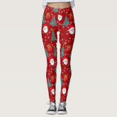 Leuke Kerstmis Santa Reindeer | Kerst Feestdagen Leggings (Voorkant)