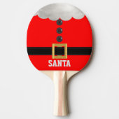 Leuke Kerstmis Santa Suit Grappig Feestelijk Rood Tafeltennisbatje (Voorkant)
