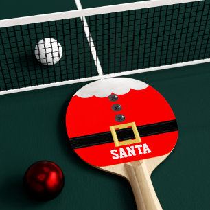 Leuke Kerstmis Santa Suit Grappig Feestelijk Rood Tafeltennisbatje