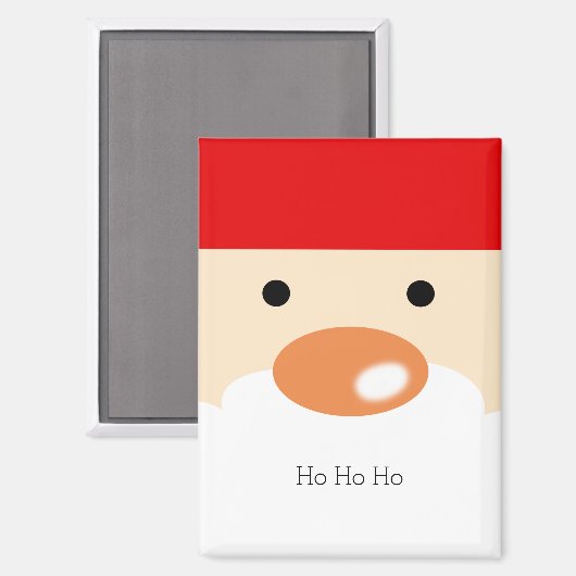 Leuke Kerstmis Schattig Minimaal Santa Gezicht Magneet (Voorkant / Achterkant)