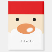 Leuke Kerstmis Schattig Minimaal Santa Gezicht Magneet (Voorkant)