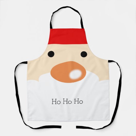 Leuke Kerstmis Schattig Minimaal Santa Gezicht Schort (Voorkant)