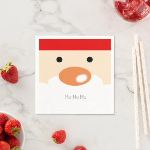 Leuke Kerstmis Schattig Minimal Santa Gezicht Servet