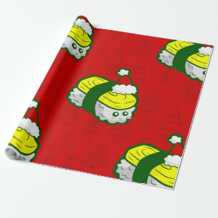 Leuke Kerstmis Tamago Sushi Santa Cadeaupapier