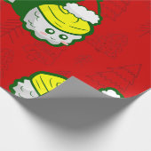 Leuke Kerstmis Tamago Sushi Santa Cadeaupapier (Hoek)