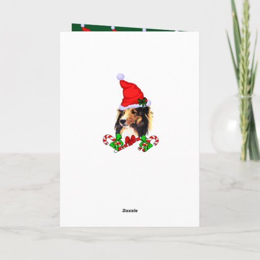 Leuke Kerstmis van de Kerstman Sheltie Feestdagen Kaart (Achterkant)