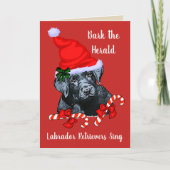 Leuke Kerstmis van de Labrador Feestdagen Kaart (Voorkant)