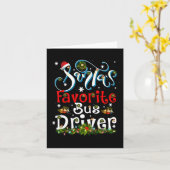 Leuke Kerstmis Verlichting Santa's favoriete busch Kaart (Gele Bloem)