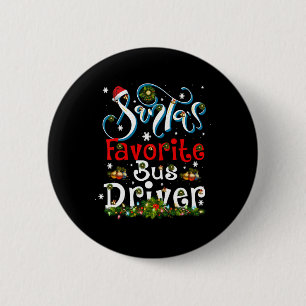 Leuke Kerstmis Verlichting Santa's favoriete busch Ronde Button 5,7 Cm