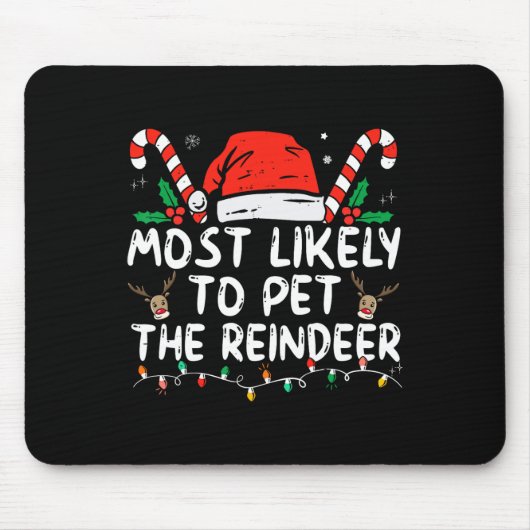 Leuke Kerstmis Waarschijnlijk Om Het Rendier Te Aa Muismat (Voorkant)