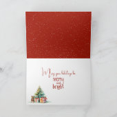 Leuke kerstmuis vakantielijst kaart (Binnen)