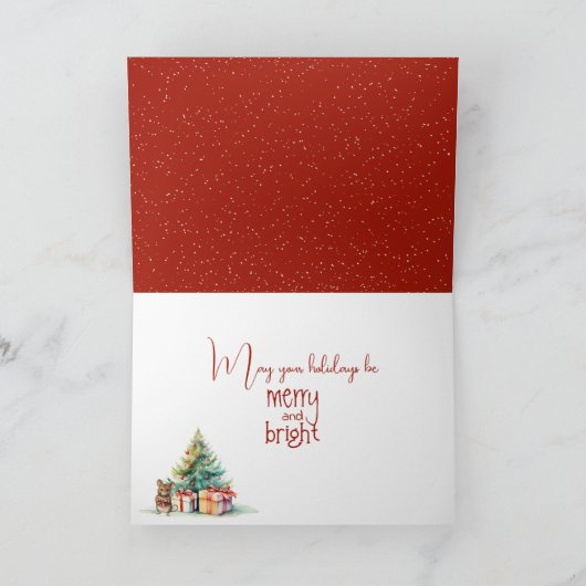 Leuke kerstmuis vakantielijst kaart (Binnen)