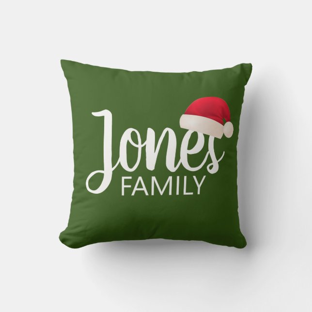 leuke KERSTMUTS met typografie | Kussen (Voorkant)