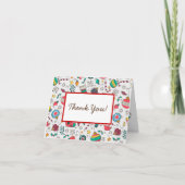 Leuke kerstprint Dank je wel notities (Voorkant)