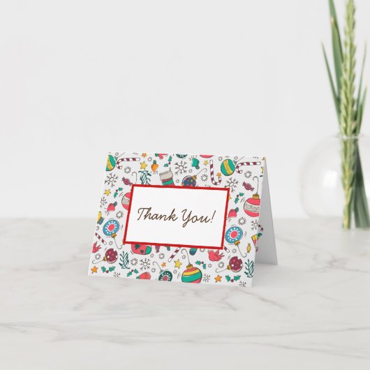 Leuke kerstprint Dank je wel notities (Voorkant)