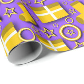 Leuke kerstspullen op Paarse Cadeaupapier (Rol Hoek)